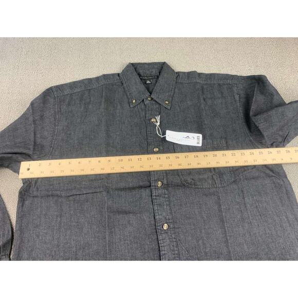 Sierra Pacific Button Down Shirt Men XL Black Sleeve Button Front Chest Pocket - Picture 7 of 9
